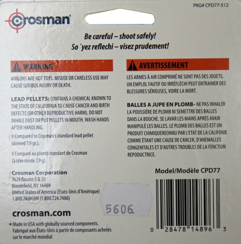 Preview: Crosman Copper Magnum Diabolo 200 Stk. Kal. 4,5 mm / .177